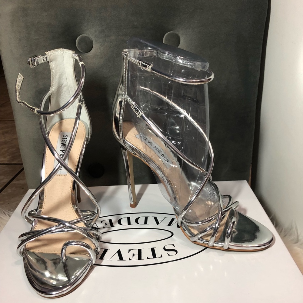 Steven Madden Silver Heels